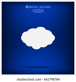cloud icon, vector illustration. Flat design style