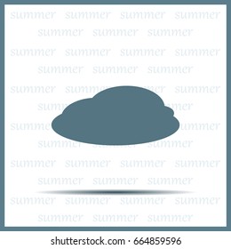 cloud icon, vector illustration. Flat design style