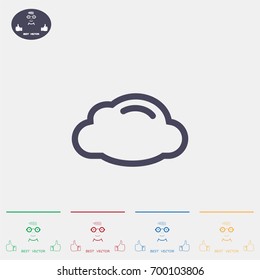 cloud icon, vector illustration. Flat design style