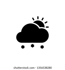 Cloud Icon Vector Illustration in Glyph Style for Any Purpose