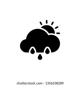 Cloud Icon Vector Illustration in Glyph Style for Any Purpose