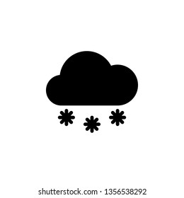 Cloud Icon Vector Illustration in Glyph Style for Any Purpose