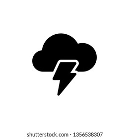 Cloud Icon Vector Illustration in Glyph Style for Any Purpose