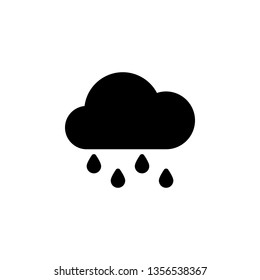 Cloud Icon Vector Illustration in Glyph Style for Any Purpose