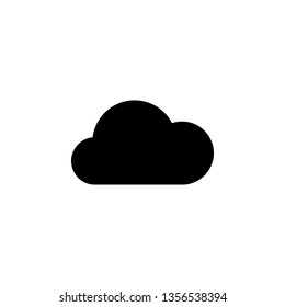 Cloud Icon Vector Illustration in Glyph Style for Any Purpose