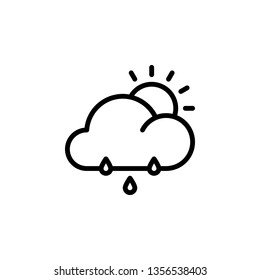 Cloud Icon Vector Illustration in Line Style for Any Purpose