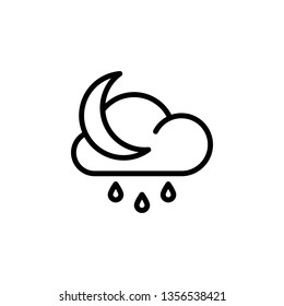 Cloud Icon Vector Illustration in Line Style for Any Purpose