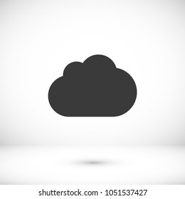 Cloud icon vector illustration. Linear symbol with thin outline. The thickness is edited. Minimalist style.