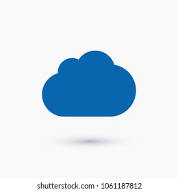 Cloud icon vector illustration. Linear symbol with thin outline. The thickness is edited. Minimalist style.