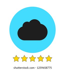 Cloud icon vector illustration. Linear symbol with thin outline. The thickness is edited. Minimalist style.