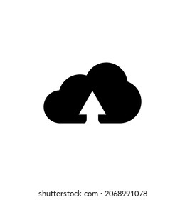 cloud icon vector illustration logo template for many purpose. Isolated on white background.