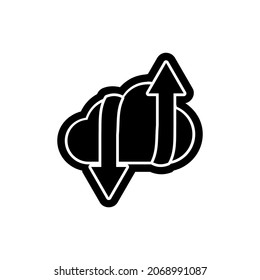 cloud icon vector illustration logo template for many purpose. Isolated on white background.