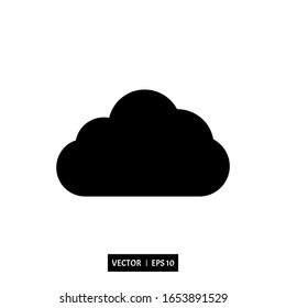 cloud icon vector illustration for many purpose, isolated on white background