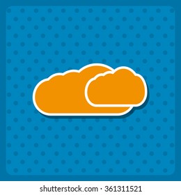cloud icon, vector illustration. Modern design. Flat design style