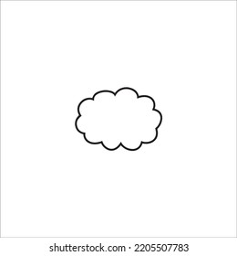 Cloud icon vector illustration on white isolated background.