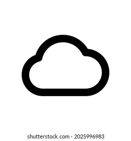Cloud icon vector illustration in outline style. Weather symbol