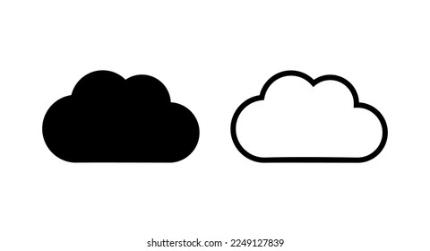 Cloud-Symbol, Vektorgrafik. Cloud-Zeichen und -Symbol