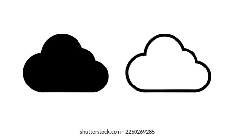 Cloud-Symbol, Vektorgrafik. Cloud-Zeichen und -Symbol