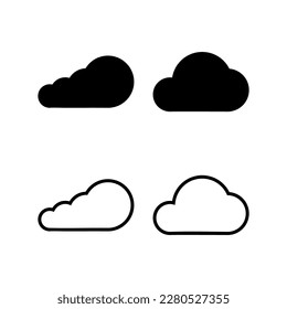 Cloud-Symbol, Vektorgrafik. Cloud-Zeichen und -Symbol