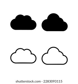 Cloud-Symbol, Vektorgrafik. Cloud-Zeichen und -Symbol