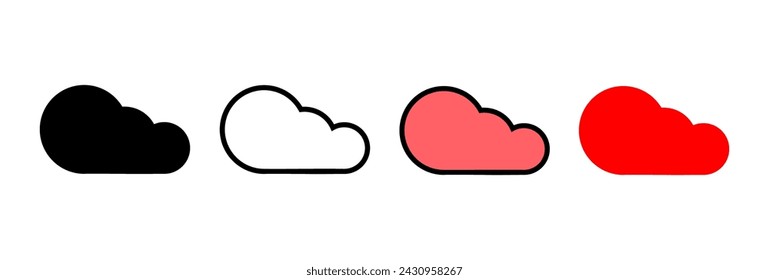 Cloud icon vector illustration. cloud sign and symbol