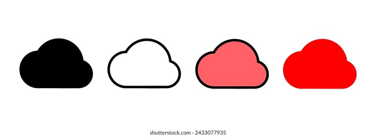 Ilustración vectorial de icono de nube.