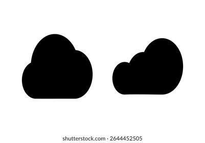 Ilustración vectorial de icono de nube. signo y símbolo de nube