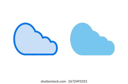 Ilustración vectorial de icono de nube. signo y símbolo de nube