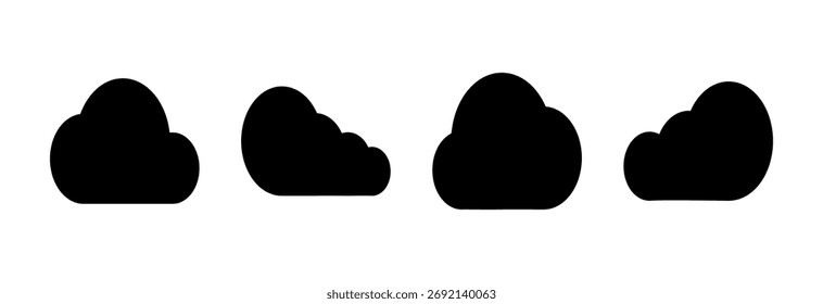 Ilustración vectorial de icono de nube. signo y símbolo de nube