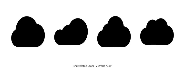 Vektorgrafik des Wolkensymbols. Wolkenzeichen und Symbol