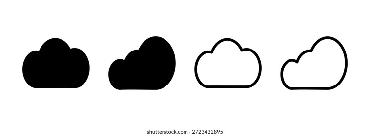 Vektorgrafik des Wolkensymbols. Wolkenzeichen und Symbol