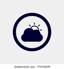 cloud icon, Vector illustration. sun icon