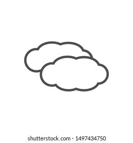 Cloud icon, vector illustration. Weather icon. Vector web design. Black&white