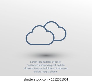Cloud icon, vector illustration. Vector web design