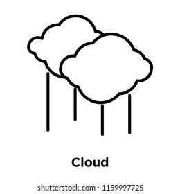 Cloud icon vector isolated on white background, Cloud transparent sign , line or linear sign, element design in outline style