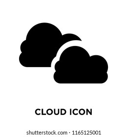 Cloud icon vector isolated on white background, Cloud transparent sign , dark pictogram