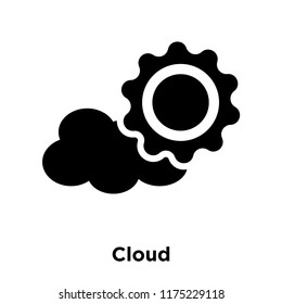 Cloud icon vector isolated on white background, logo concept of Cloud sign on transparent background, filled black symbol