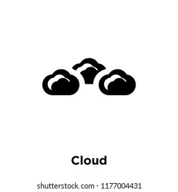 Cloud icon vector isolated on white background, logo concept of Cloud sign on transparent background, filled black symbol