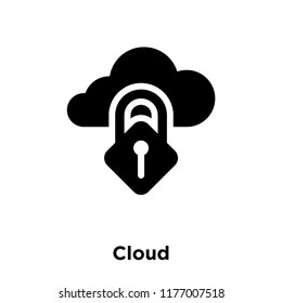 Cloud icon vector isolated on white background, logo concept of Cloud sign on transparent background, filled black symbol
