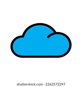 cloud icon vector isolated on background