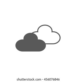 Cloud icon vector isolated on white background. Weather symbol for your design, logo, application, UI.