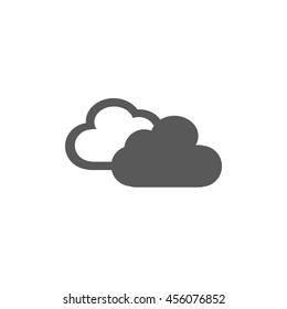 Cloud icon vector isolated on white background. Weather symbol for your design, logo, application, UI.