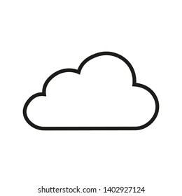 Cloud icon vector. Line sky symbol. Trendy flat weather outline ui sign design. Thin linear graphic pictogram for web site, mobile application. Logo illustration. Eps10.