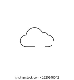 Cloud icon vector. Line sky symbol. Trendy flat weather outline ui sign design. Thin linear graphic pictogram for web site, mobile application. Logo illustration.