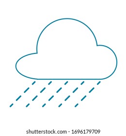 Cloud icon vector. Line sky symbol. Trendy flat weather outline sign design. Thin linear graphic for web site, mobile application.