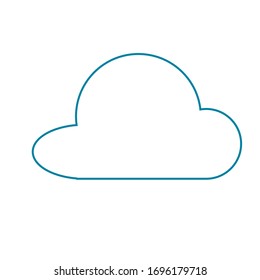Cloud icon vector. Line sky symbol. Trendy flat weather outline sign design. Thin linear graphic for web site, mobile application.