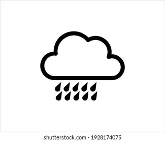 Cloud icon vector. Line sky symbol.