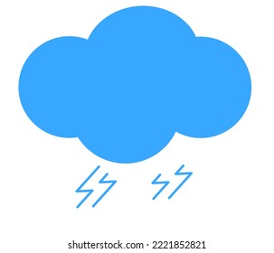 Cloud icon vector. Line sky symbol. Trendy flat weather outline ui sign design. thundercloud