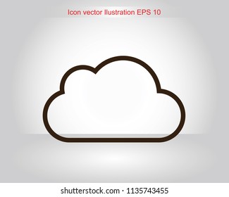 Cloud icon vector, line style