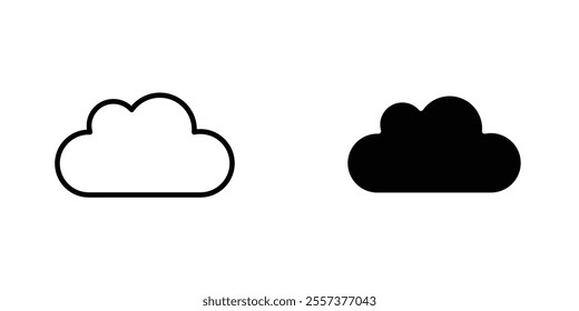 Cloud Icon vector. liner and flat style icons set.